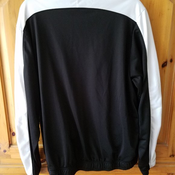Puma Full Zip Track Jacket Front Pockets Adult Large Black/White Long Sleeve - Picture 6 of 8